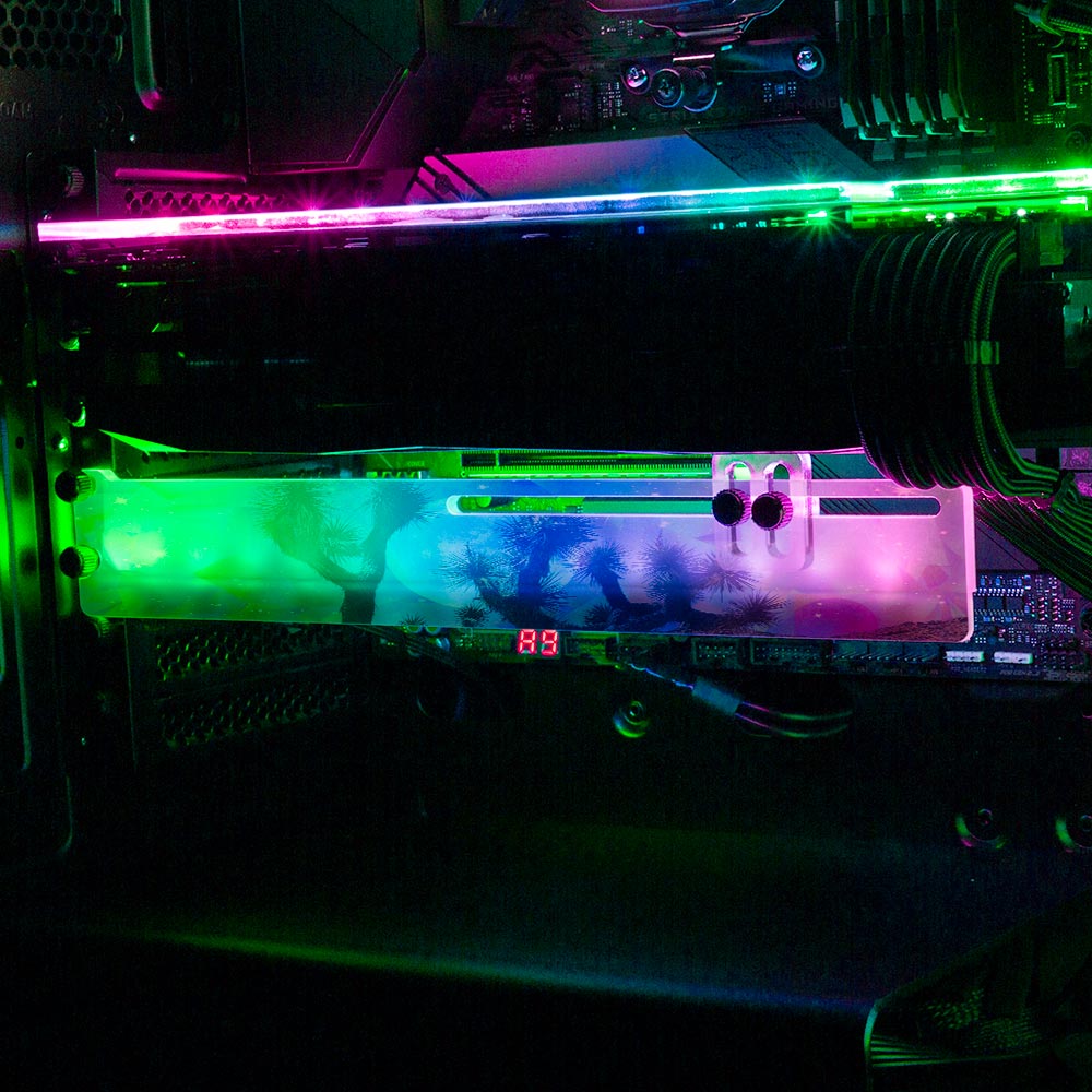 Desert Feelings RGB GPU Support Bracket - Cajuca Art - V1Tech