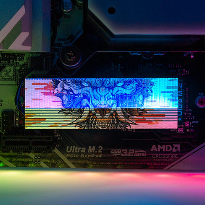 Determined Wolf M.2 Heatsink Cover with ARGB Lighting - Daniele Caruso - V1Tech