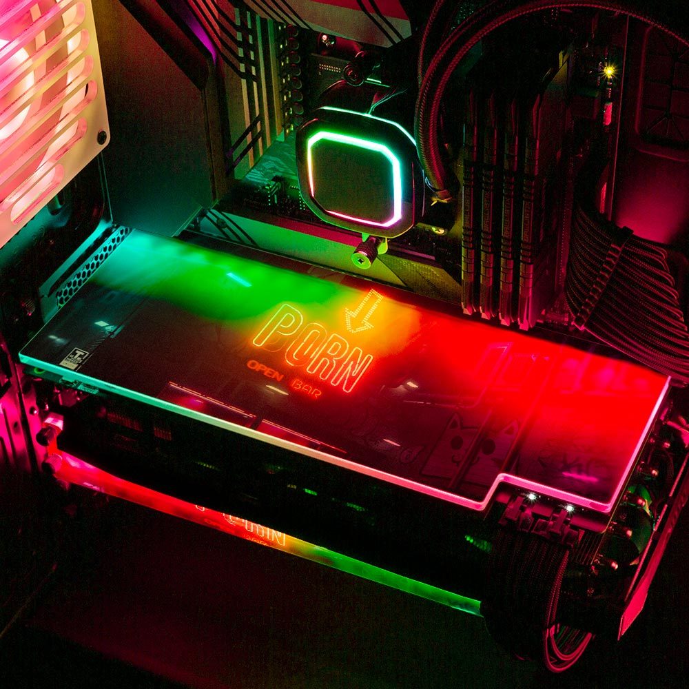 Dirty Cyber RGB GPU Backplate - Skie Graphic Studio - V1Tech