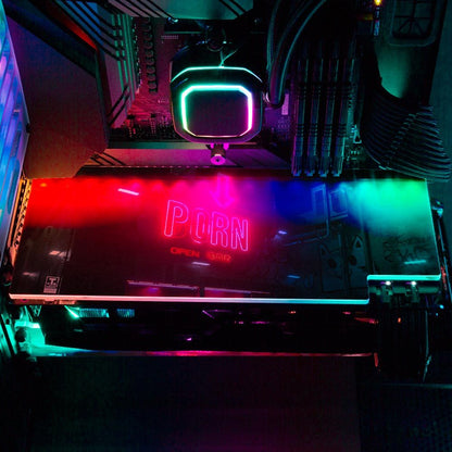 Dirty Cyber RGB GPU Backplate - Skie Graphic Studio - V1Tech