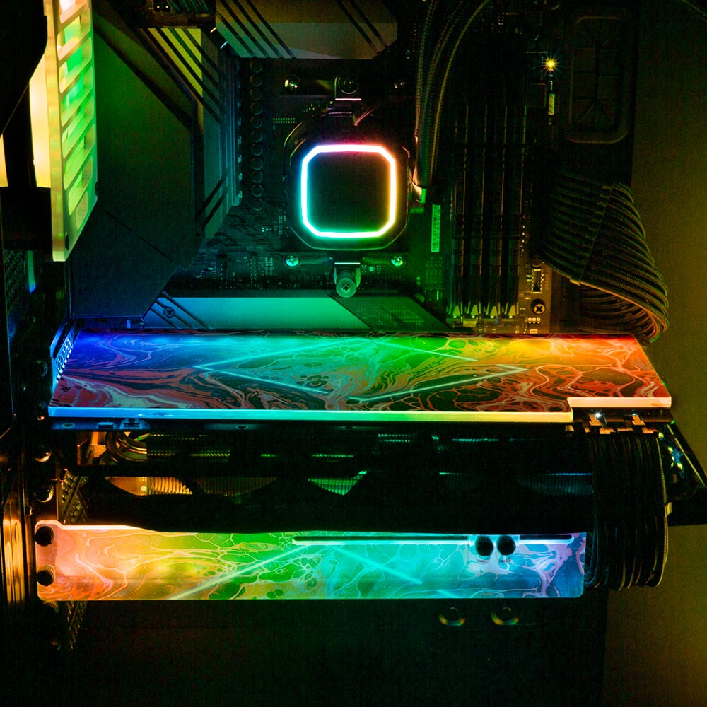 Disorder RGB GPU Support Bracket - Geoglyser - V1Tech