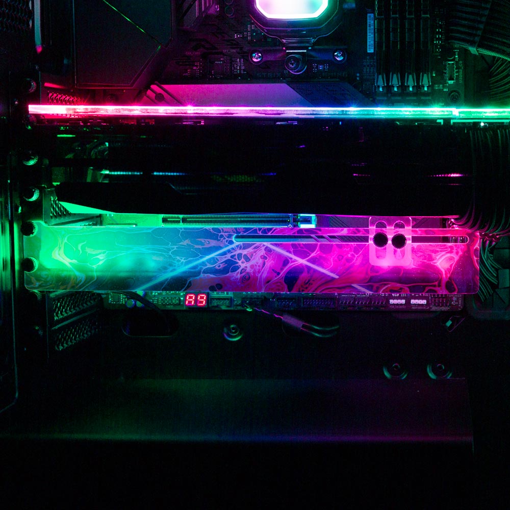 Disorder RGB GPU Support Bracket - Geoglyser - V1Tech