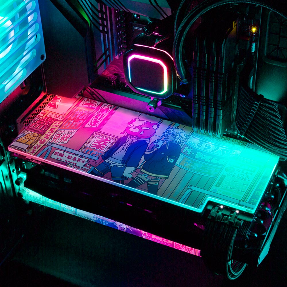 Downtown Walk RGB GPU Backplate - Kuurakuu - V1Tech