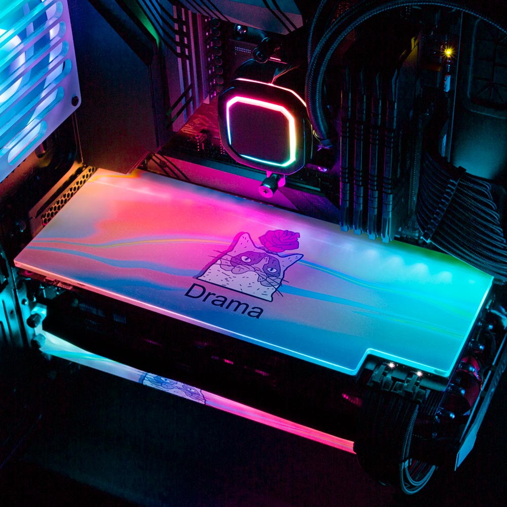 Drama Cat RGB GPU Backplate - Javilostcontrol - V1Tech