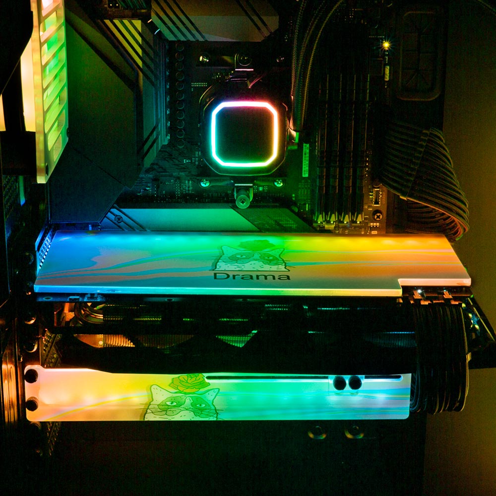 Drama Cat RGB GPU Backplate - Javilostcontrol - V1Tech