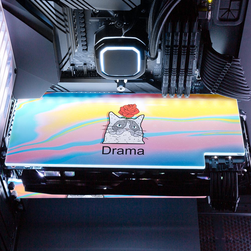 Drama Cat RGB GPU Backplate - Javilostcontrol - V1Tech