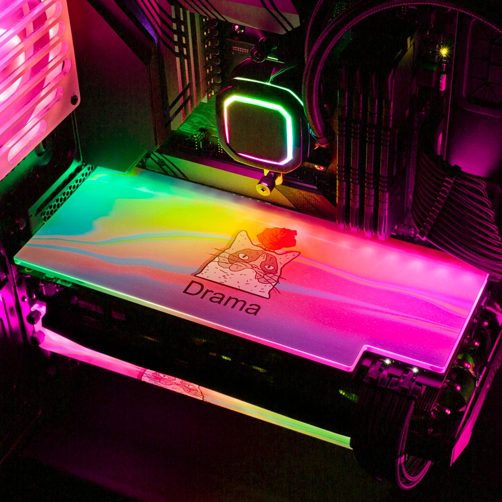 Drama Cat RGB GPU Backplate - Javilostcontrol - V1Tech