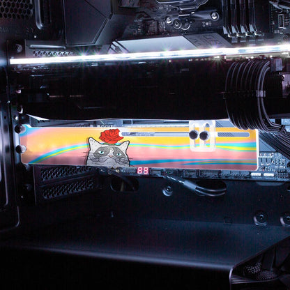 Drama Cat RGB GPU Support Bracket - Javilostcontrol - V1Tech