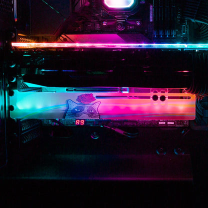 Drama Cat RGB GPU Support Bracket - Javilostcontrol - V1Tech