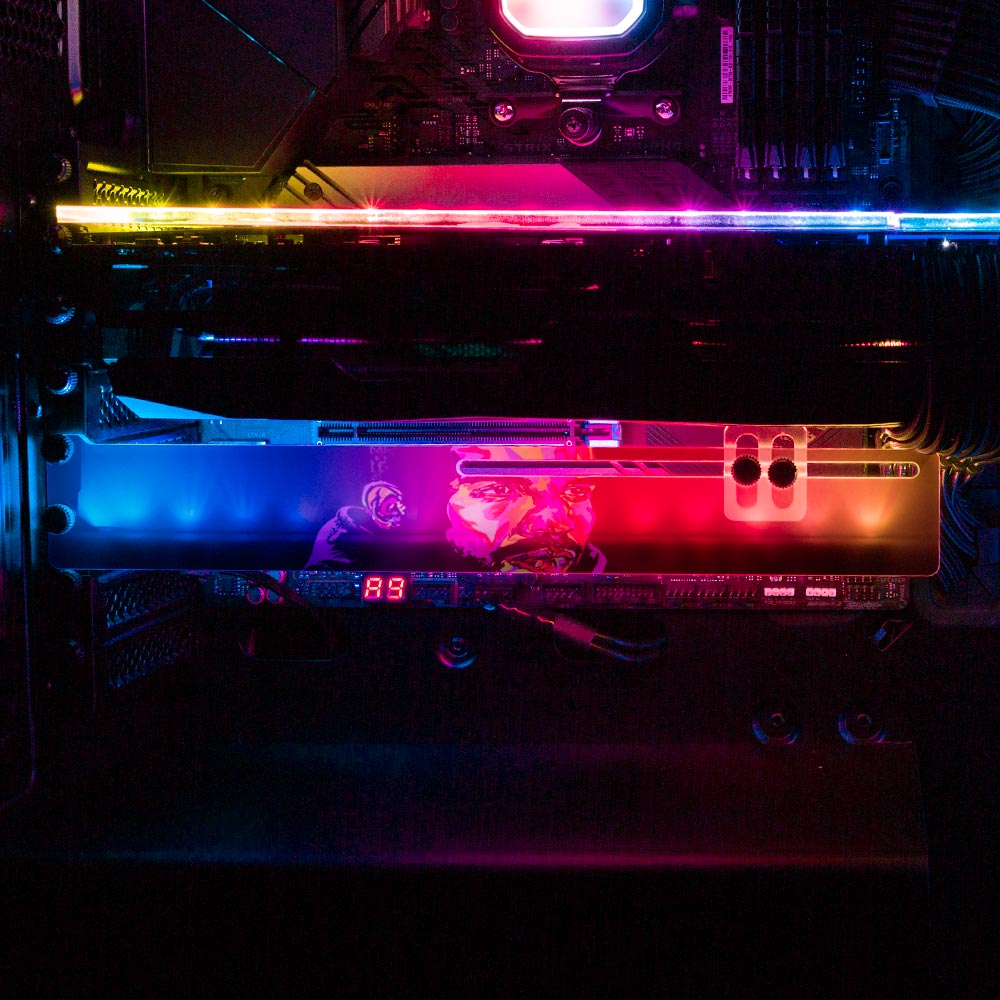 Drizzydrome RGB GPU Support Bracket - Technodrome1 - V1Tech