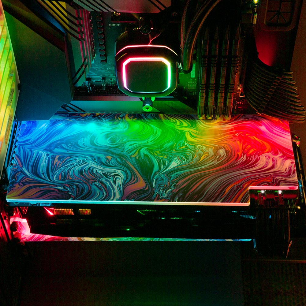 Dust On Trial RGB GPU Backplate - Geoglyser - V1Tech