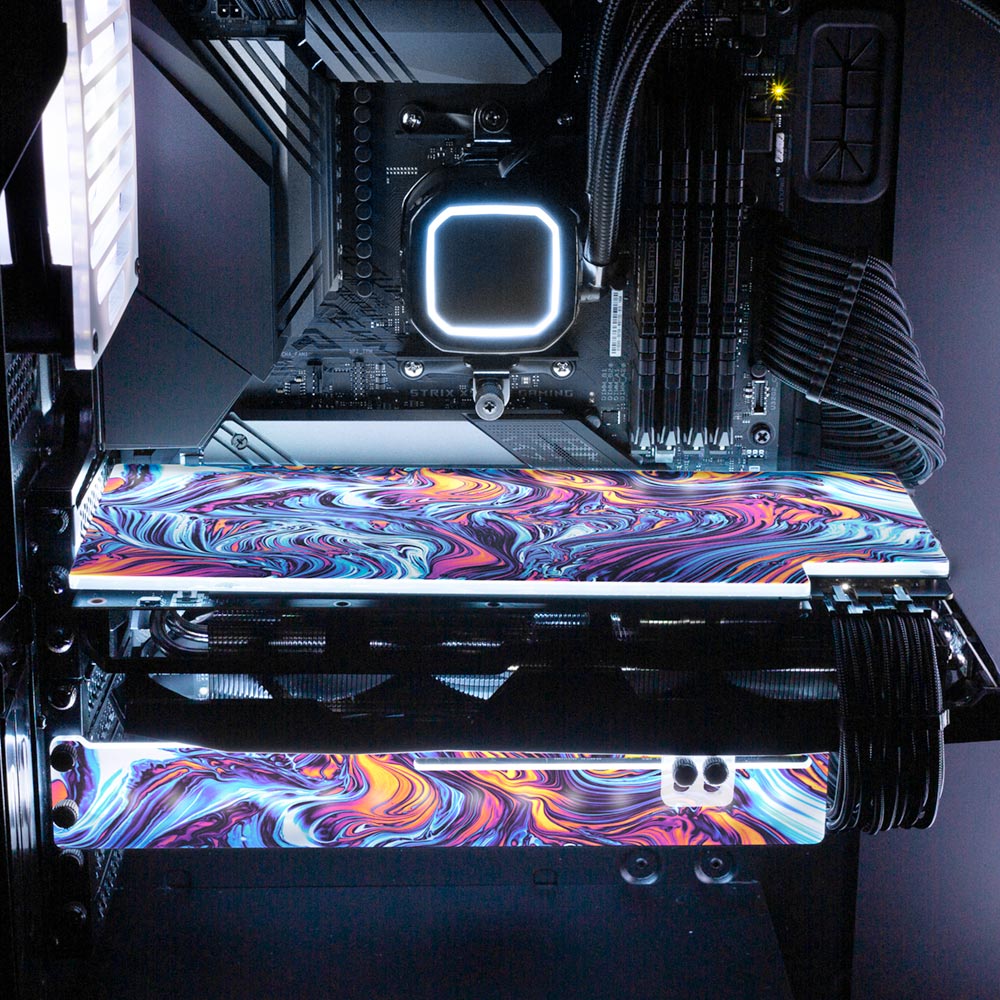 Dust On Trial RGB GPU Support Bracket - Geoglyser - V1Tech