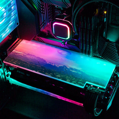 Earth Day RGB GPU Backplate - Cajuca Art - V1Tech