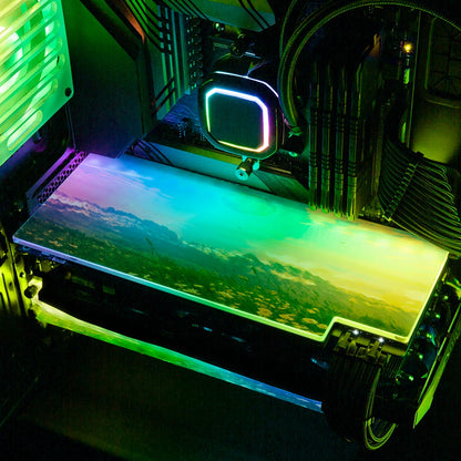 Earth Day RGB GPU Backplate - Cajuca Art - V1Tech