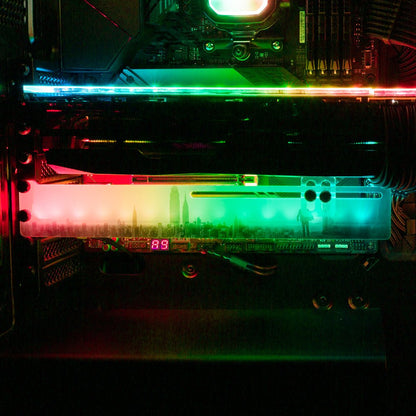 Escaping from Civilization RGB GPU Support Bracket - Perphotal - V1Tech