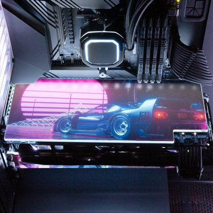 F40 Sunset RGB GPU Backplate - Skie Graphic Studio - V1Tech