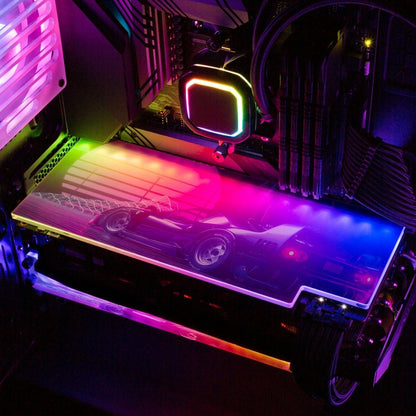 F40 Sunset RGB GPU Backplate - Skie Graphic Studio - V1Tech