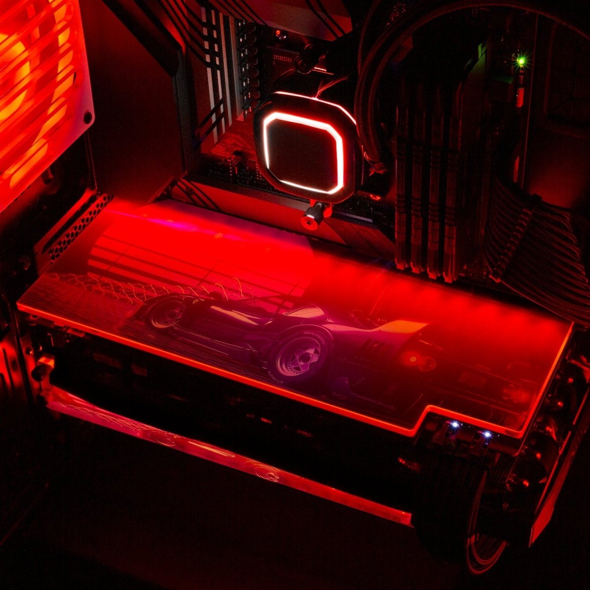 F40 Sunset RGB GPU Backplate - Skie Graphic Studio - V1Tech