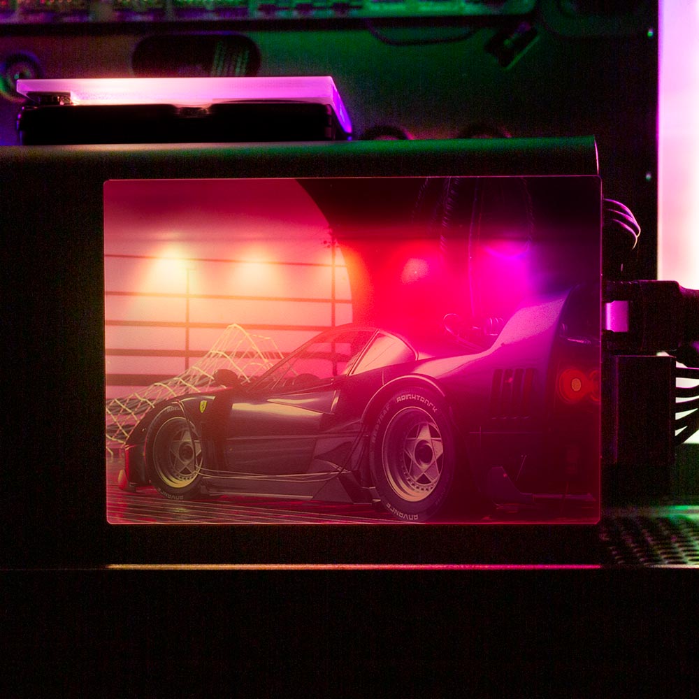 F40 Sunset RGB SSD Cover Horizontal - Skie Graphic Studio - V1Tech