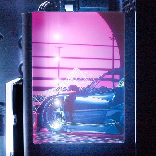 F40 Sunset RGB SSD Cover Vertical - Skie Graphic Studio - V1Tech