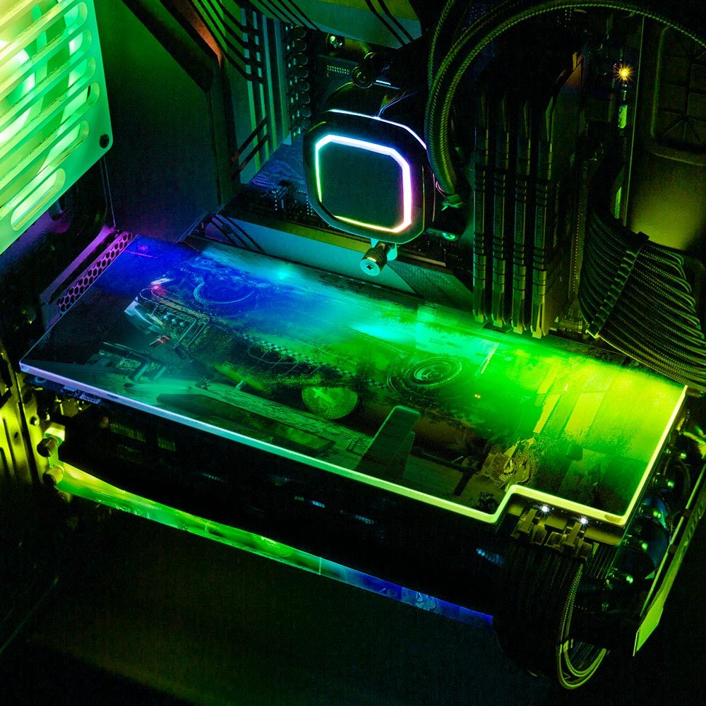 Fall of Coins RGB GPU Backplate - Skie Graphic Studio - V1Tech