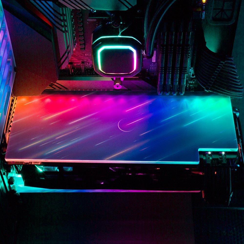 Falling Stars RGB GPU Backplate - Ismaeel Shaikh - V1Tech