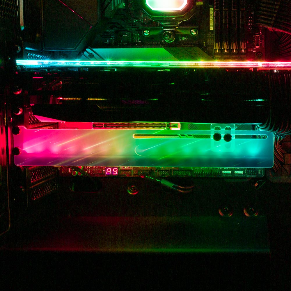 Falling Stars RGB GPU Support Bracket - Ismaeel Shaikh - V1Tech