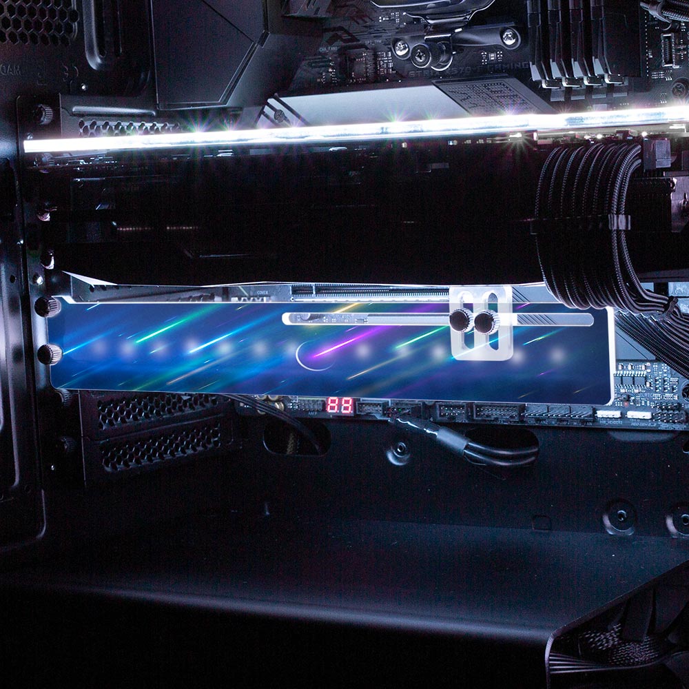 Falling Stars RGB GPU Support Bracket - Ismaeel Shaikh - V1Tech