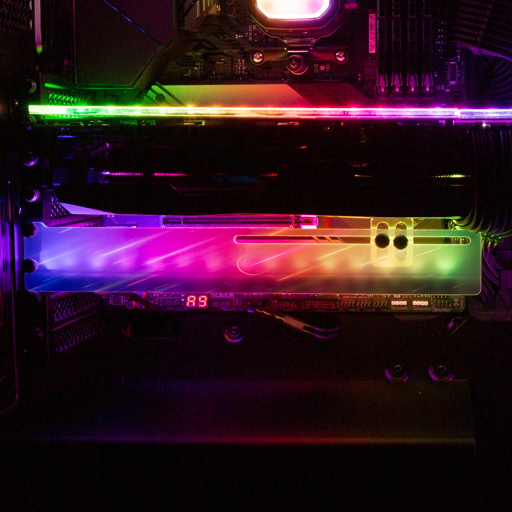 Falling Stars RGB GPU Support Bracket - Ismaeel Shaikh - V1Tech