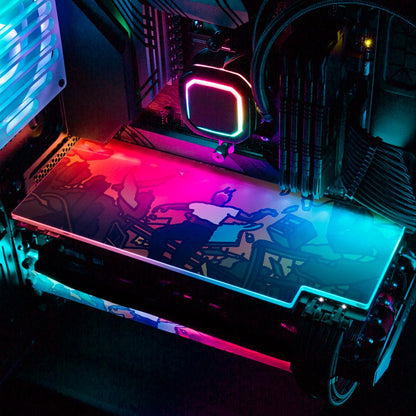 Floating RGB GPU Backplate - Utopia Graphix - V1Tech