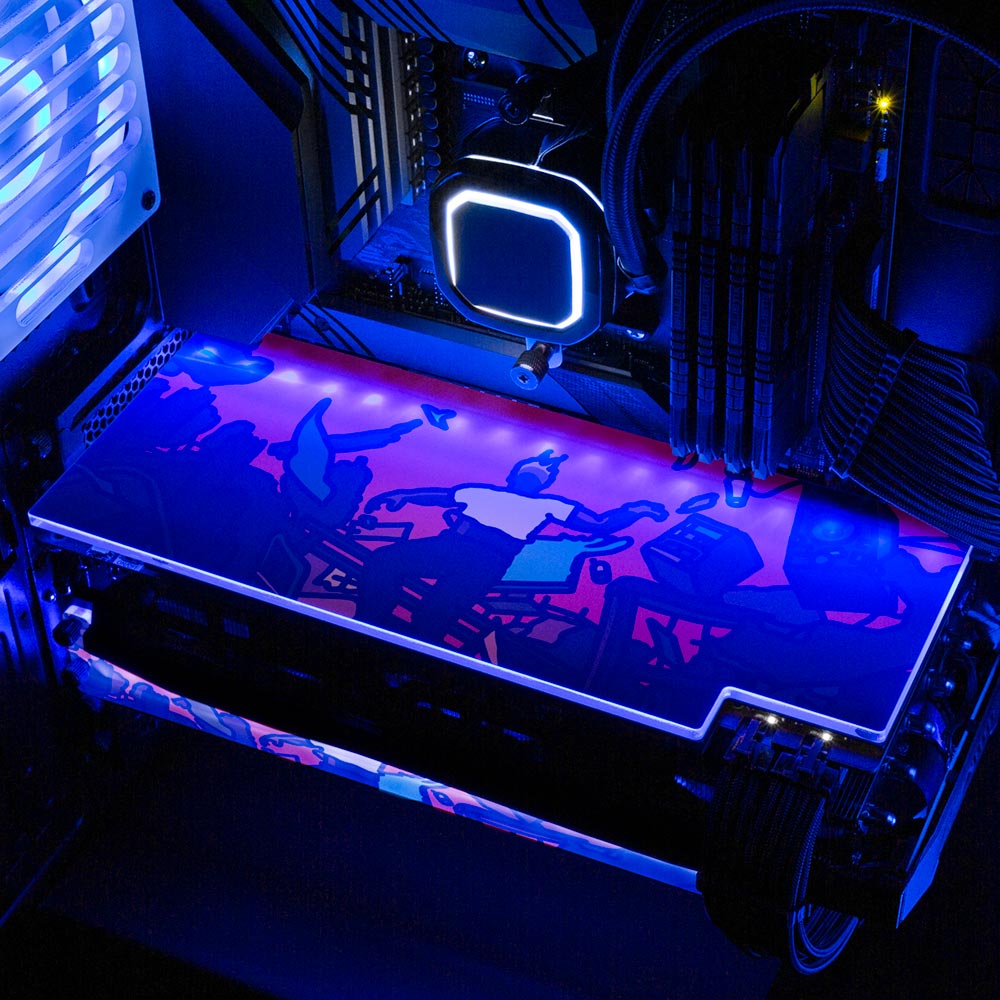 Floating RGB GPU Backplate - Utopia Graphix - V1Tech