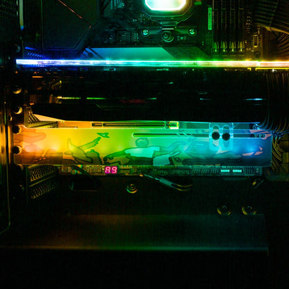 Floating RGB GPU Support Bracket - Utopia Graphix - V1Tech