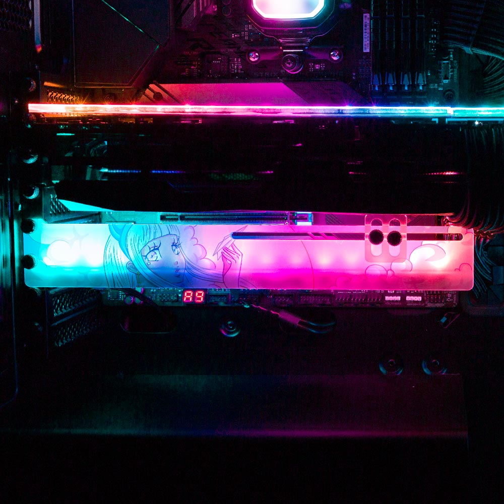 Flying Dreams RGB GPU Support Bracket - Piumeli - V1Tech