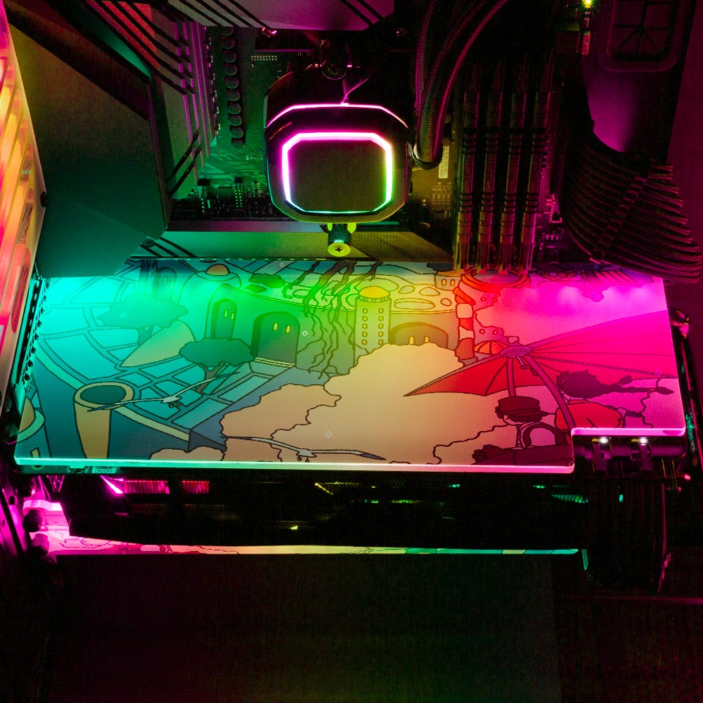 Flying Island RGB GPU Backplate - Seerlight - V1Tech