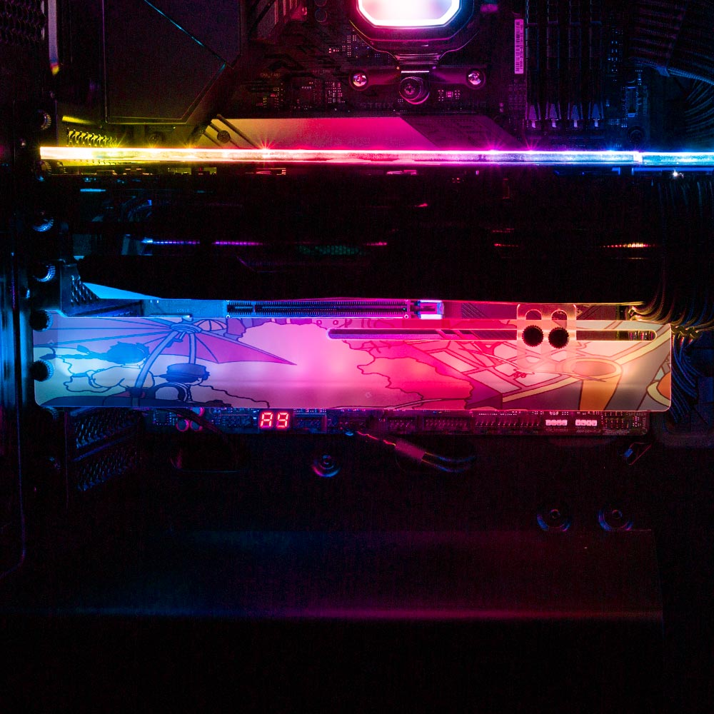 Flying Island RGB GPU Support Bracket - Seerlight - V1Tech