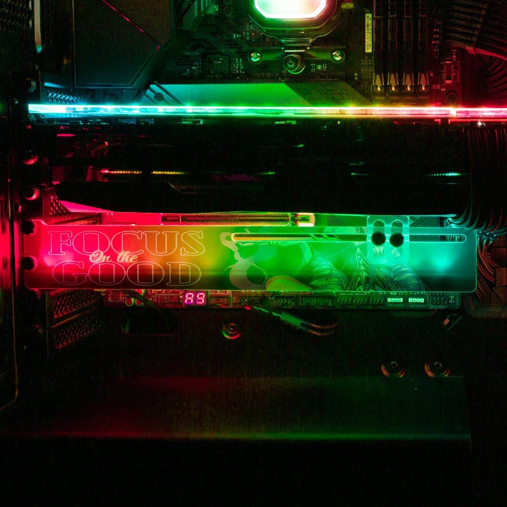 Focus Geisha RGB GPU Support Bracket - HeyMoonly - V1Tech