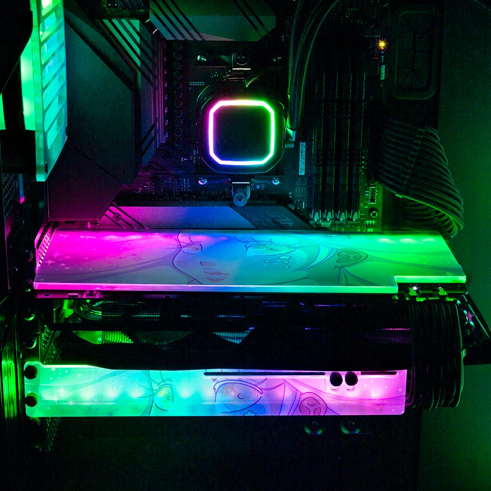 Galaxy Girl RGB GPU Backplate - Piumeli - V1Tech