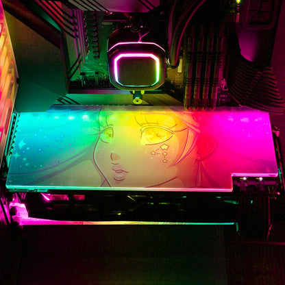 Galaxy Girl RGB GPU Backplate - Piumeli - V1Tech