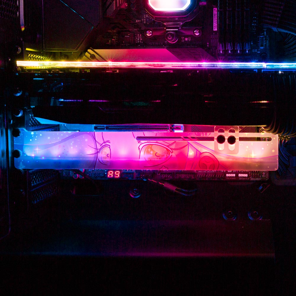 Galaxy Girl RGB GPU Support Bracket - Piumeli - V1Tech