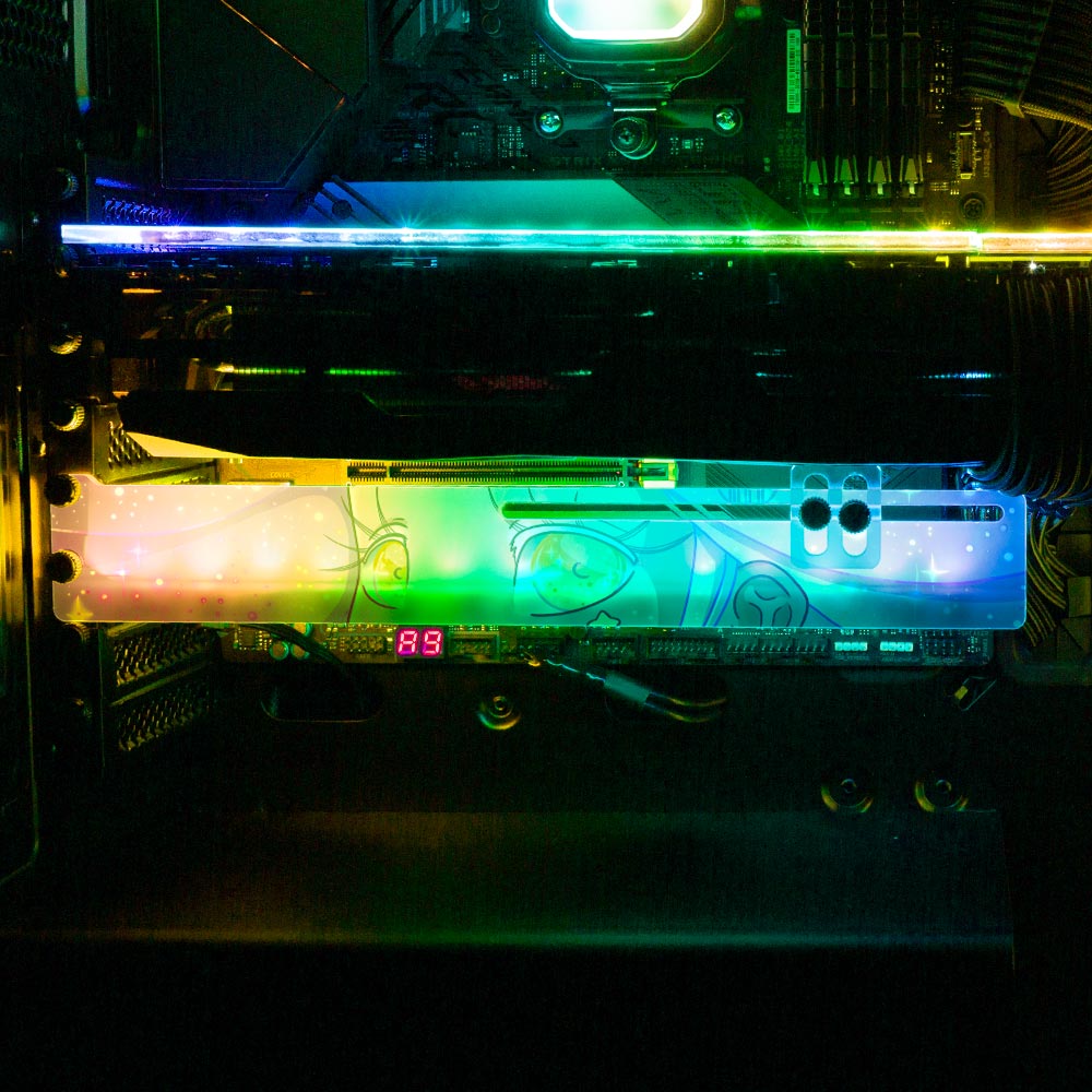 Galaxy Girl RGB GPU Support Bracket - Piumeli - V1Tech