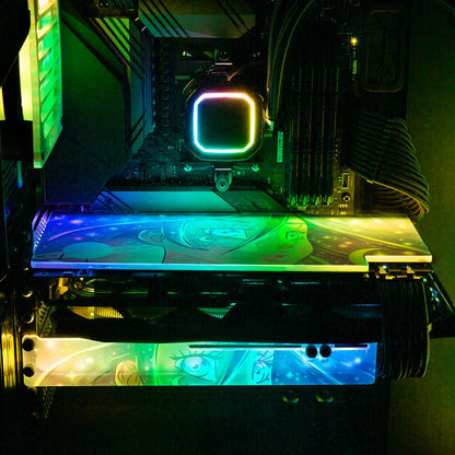 Galaxy Hair RGB GPU Support Bracket - Piumeli - V1Tech