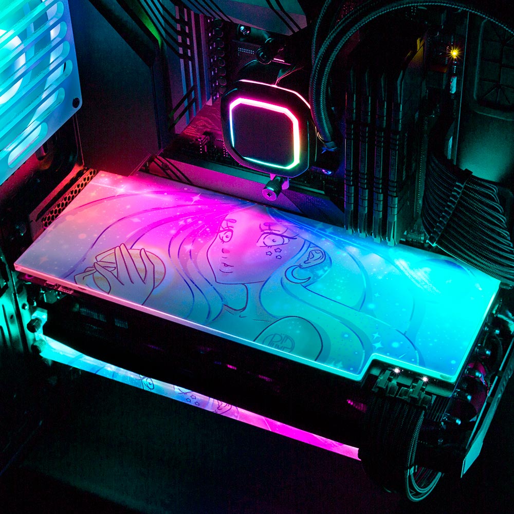 Galaxy Pastel Girl RGB GPU Backplate - Piumeli - V1Tech