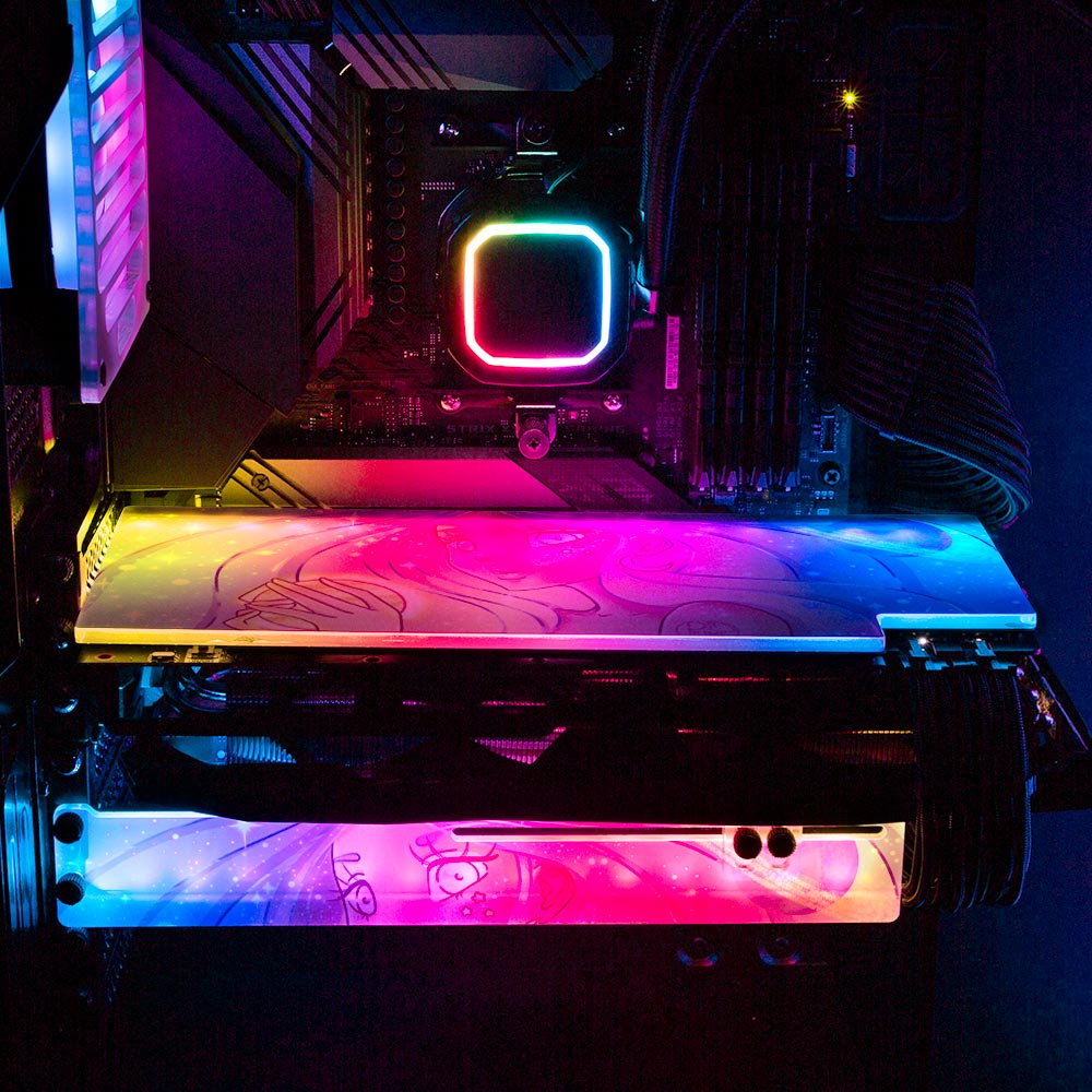 Galaxy Pastel Girl RGB GPU Backplate - Piumeli - V1Tech