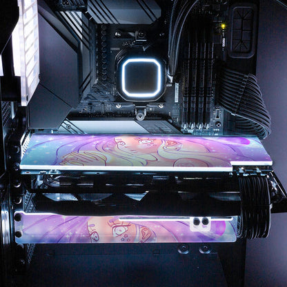 Galaxy Pastel Girl RGB GPU Support Bracket - Piumeli - V1Tech