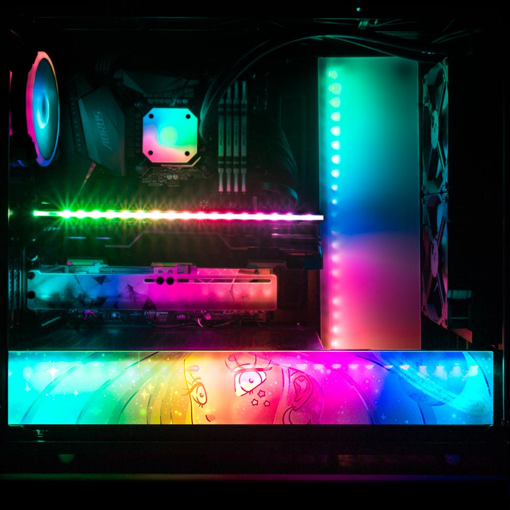 Galaxy Pastel Girl RGB PSU Shroud Cover - Piumeli - V1Tech