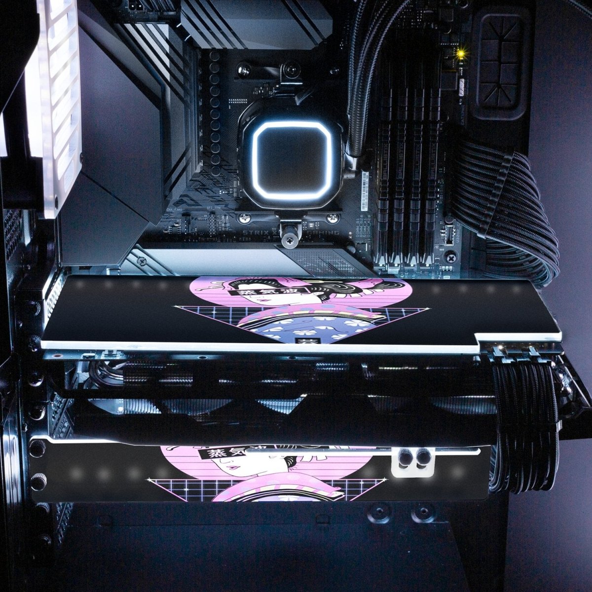 Geisha Wave RGB GPU Backplate - Vincent Trinidad Art - V1Tech