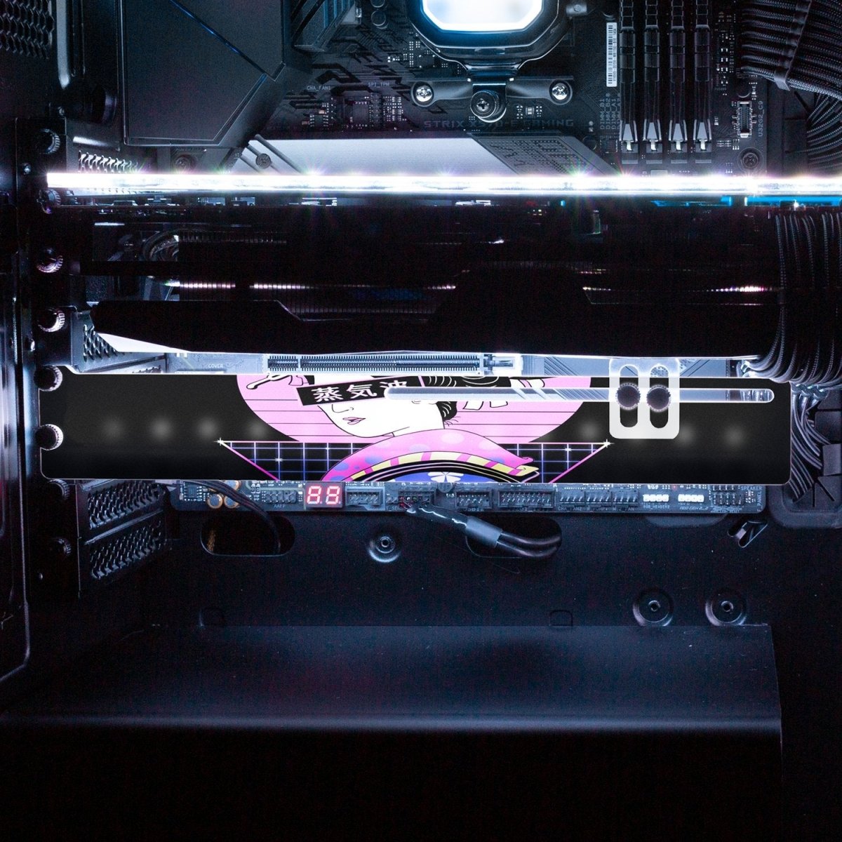 Geisha Wave RGB GPU Support Bracket - Vincent Trinidad Art - V1Tech