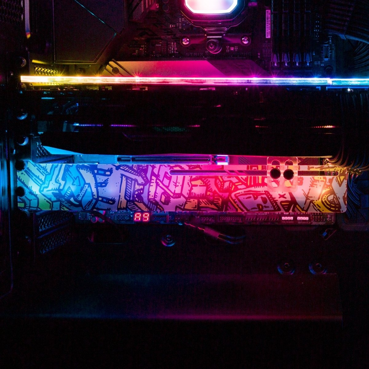 GenX Lines RGB GPU Support Bracket - Dune Haggar - V1Tech