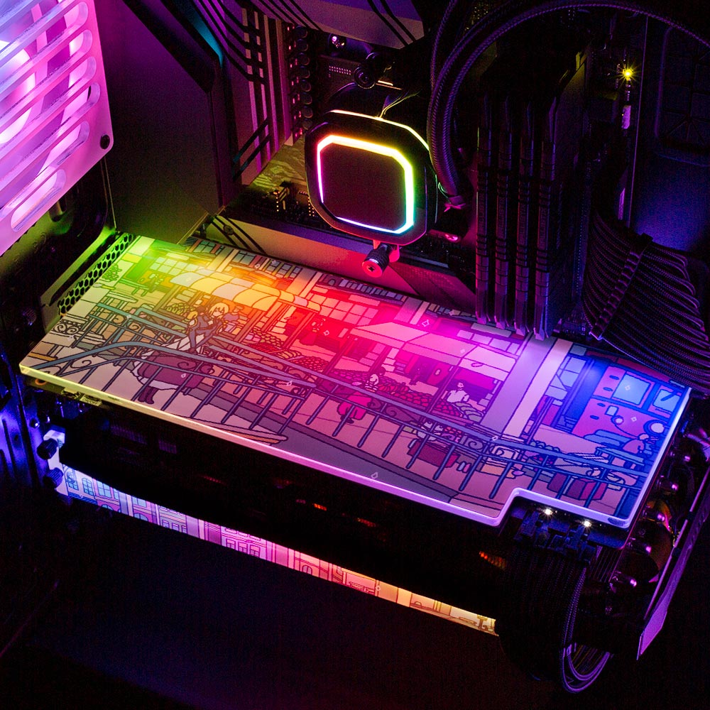 Ghostwriter RGB GPU Backplate - Seerlight - V1Tech