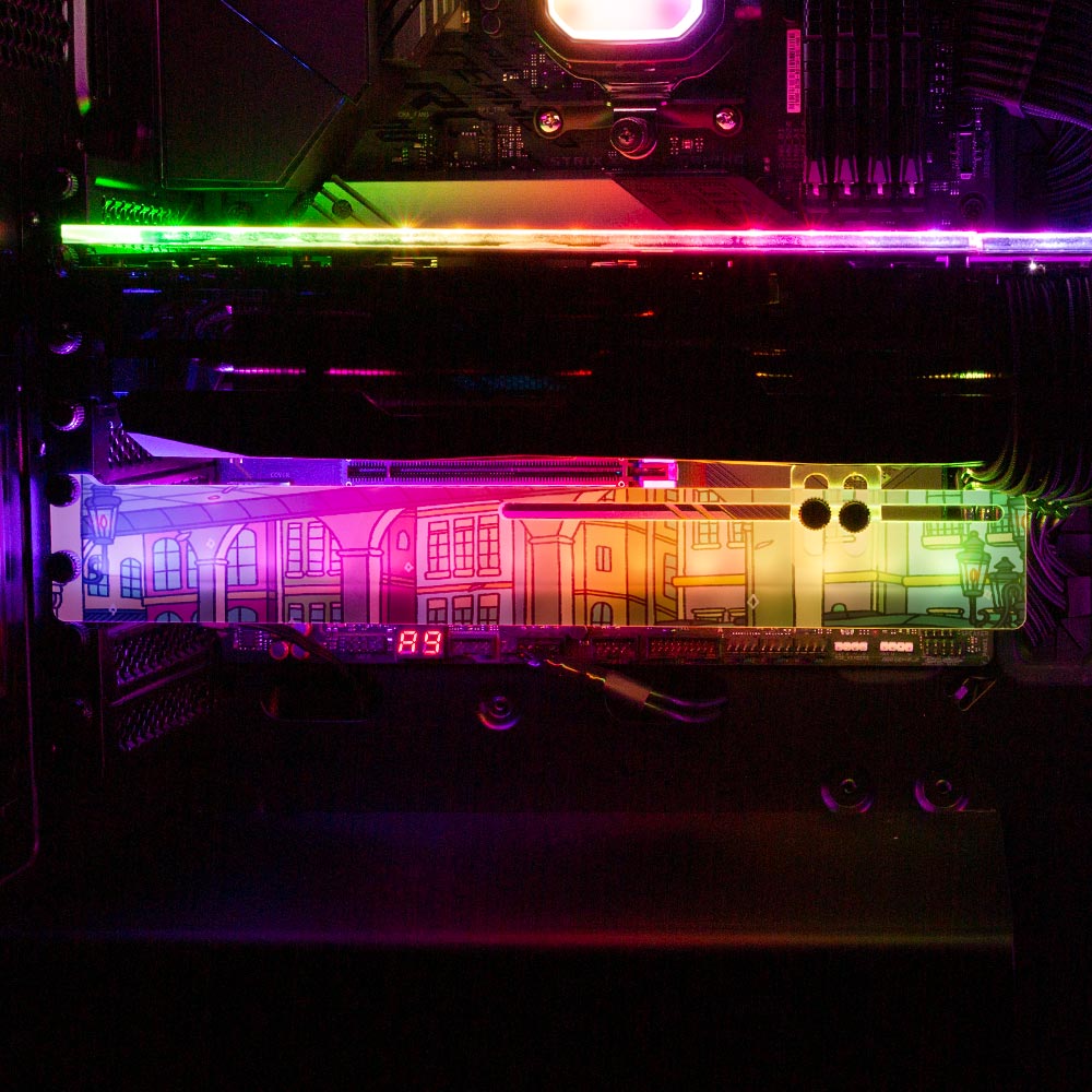 Ghostwriter RGB GPU Support Bracket - Seerlight - V1Tech